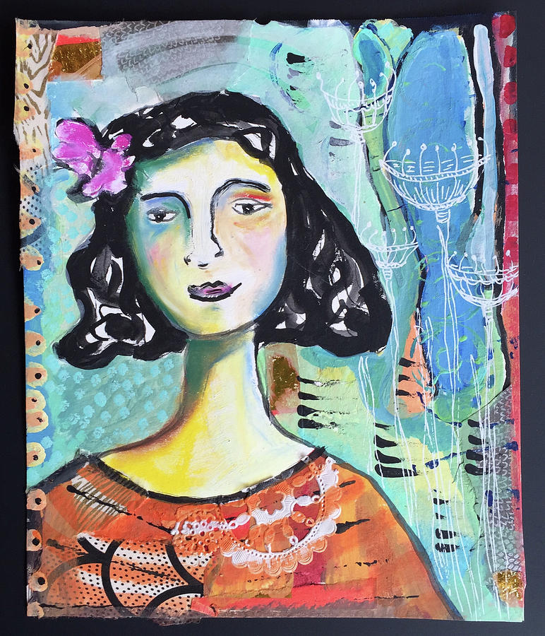 Genevieve Mixed Media by Mary Conner