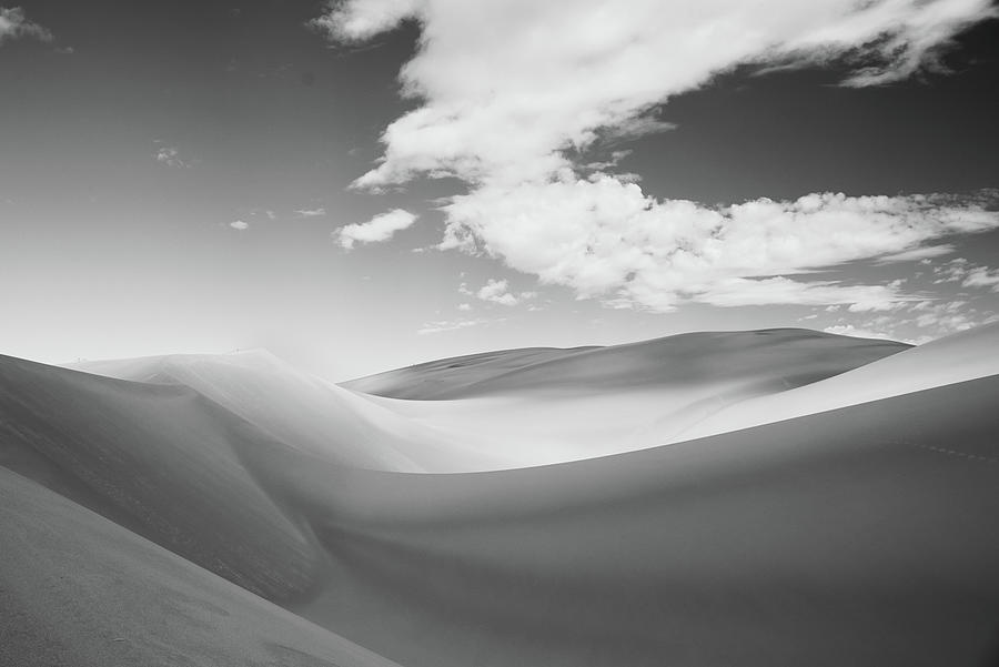 Great Sand Dunes National Park in Black and White Photograph by Kevin Schwalbe