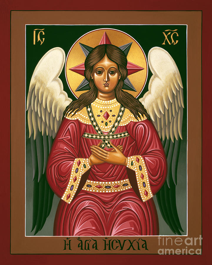 Jesus Christ Redeemer Icon Painting - Hagia Hesychia  Jesus Christ Redeemer Blessed Silence 005 by William Hart McNichols