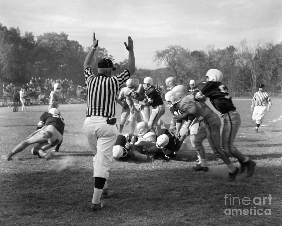 High School Football Game, C.1960s by H. Armstrong Roberts