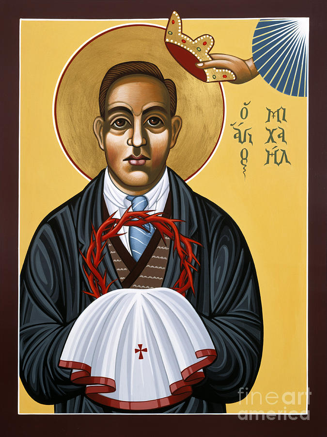 Holy New Martyr Padre Miguel Pro Painting - Holy New Martyr Padre Miguel Pro 119 by William Hart McNichols
