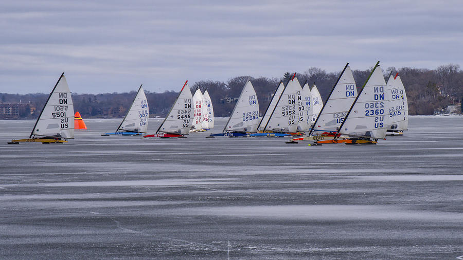 Wisconsin Ice Racing Ice boat racing - Madison - Wisconsin by Steven Ralser