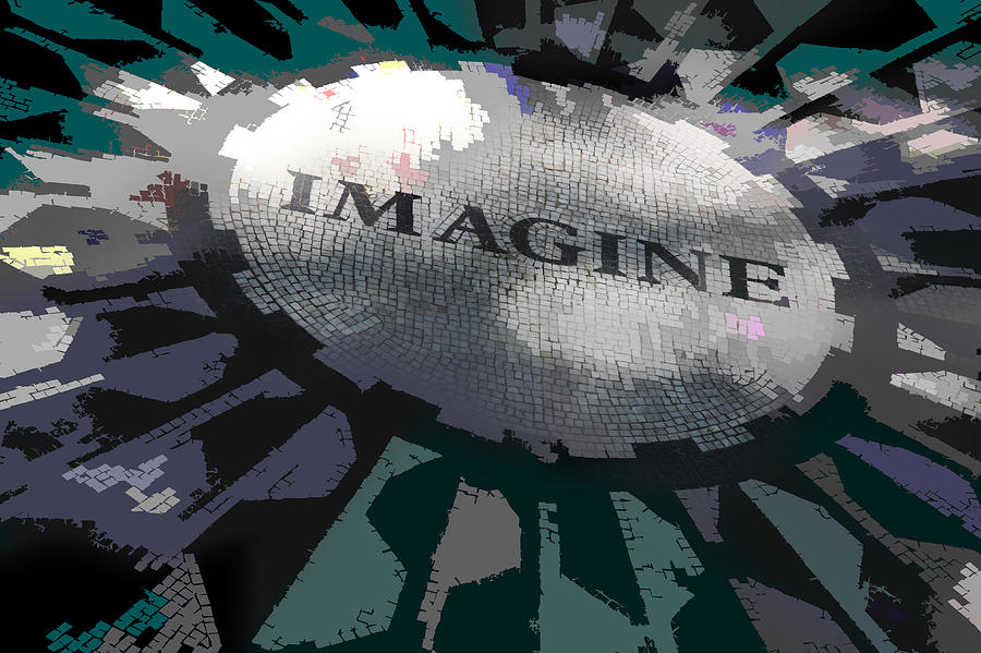 Imagine Mosaic in Abstract Style Photograph - Imagine by Kelley King