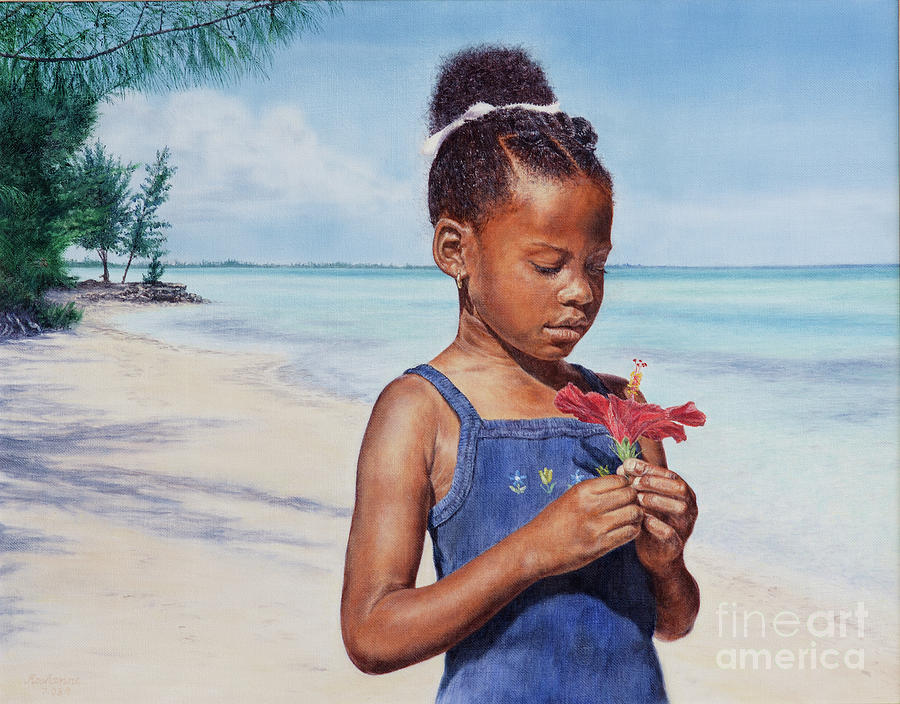 Island Flowers Painting by Roshanne Minnis-Eyma
