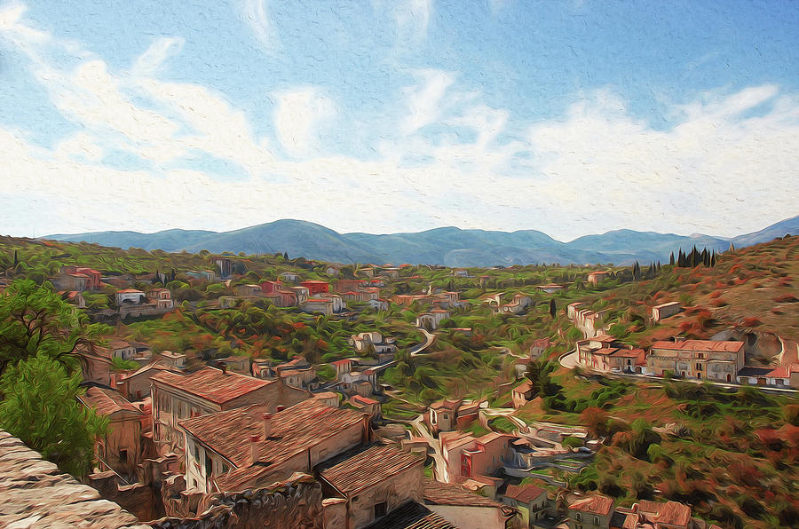 Italy, Capestrano - 01 Painting by AM FineArtPrints