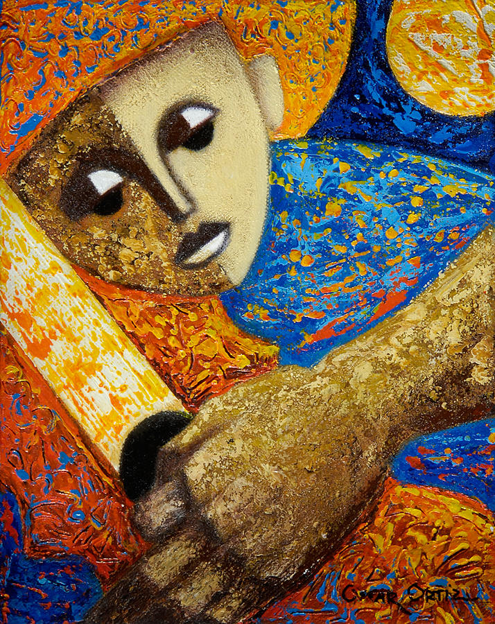 Jibaro and the Moon Serenade Painting - Jibaro y Luna by Oscar Ortiz