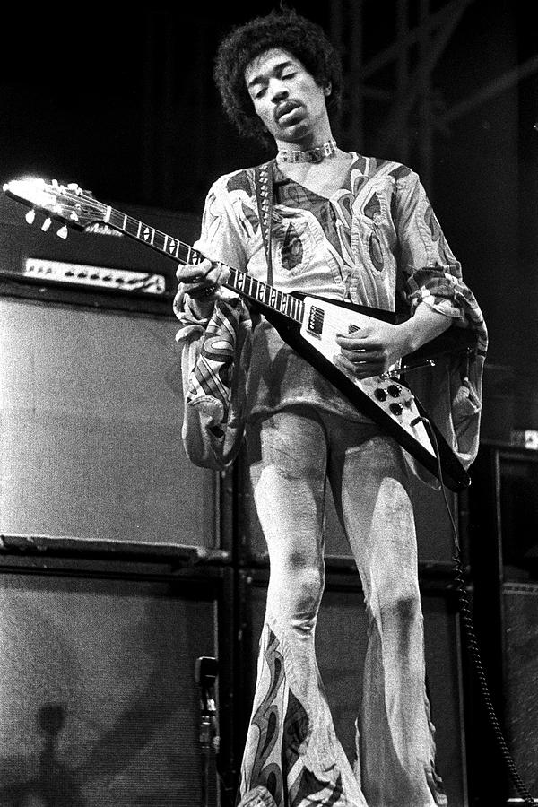 Jimi Hendrix 1970 Flying V 2 Photograph by Chris Walter