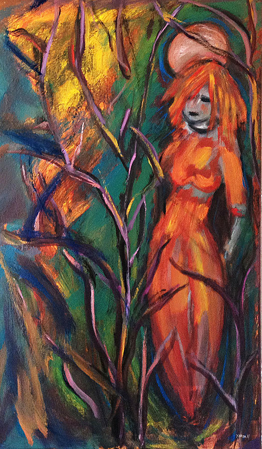 Lady of the Moon Painting by Katt Yanda