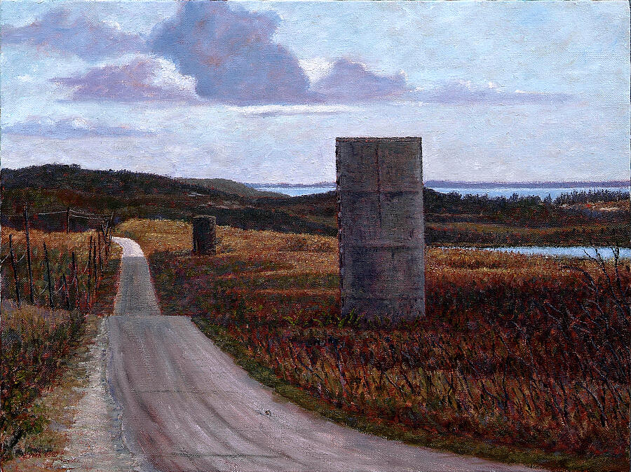 Landscape with Silos - Eleuthera, Bahamas Painting by Ritchie Eyma