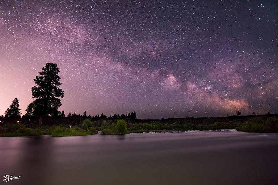 Lava Falls Milky Way Photograph by Russell Wells