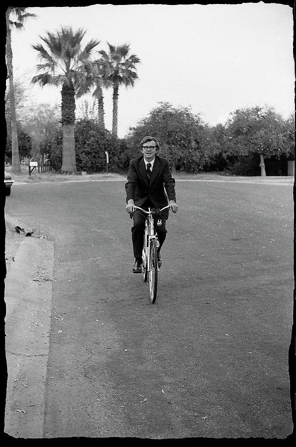 Lawyer on a Bicycle, 1971 Photograph by Jeremy Butler