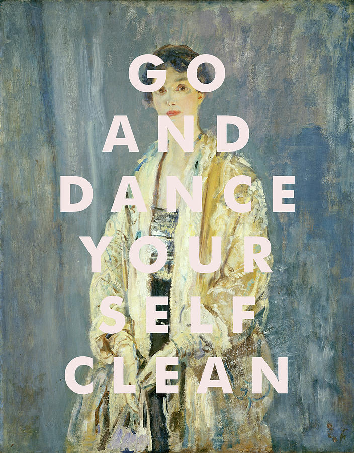 Graceful Woman in Vintage Attire Digital Art - LCD Soundsystem Music Print by Georgia Clare