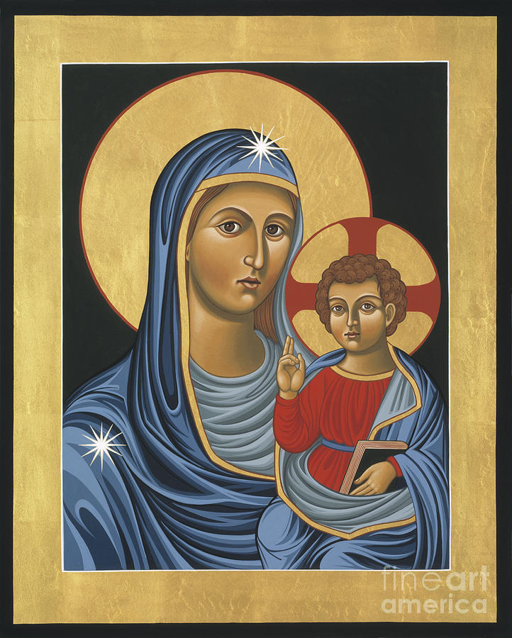 Icon of Mary and Child Jesus Painting - Madonna della Strada 045 by William Hart McNichols
