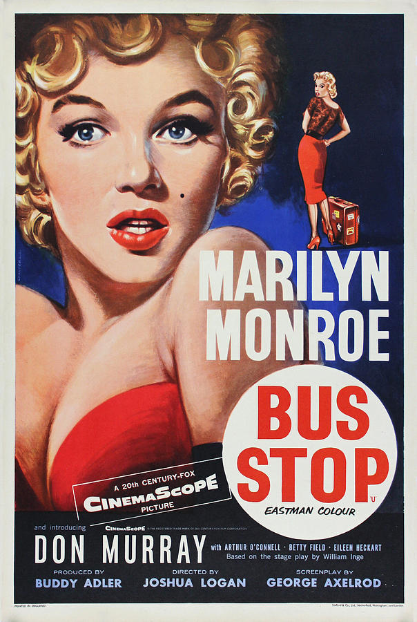 Marilyn Monroe Bus Stop Poster Digital Art - Marilyn Monroe - Bus Stop by Georgia Clare