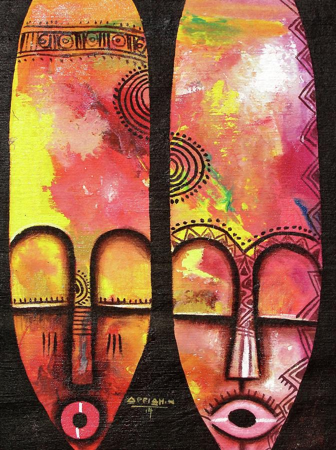 Mask 3 Painting by Appiah Ntiaw