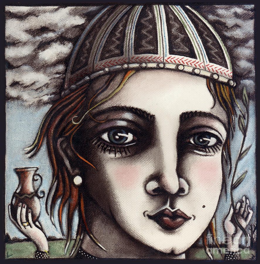 Medieval Herbalist Painting by Valerie White