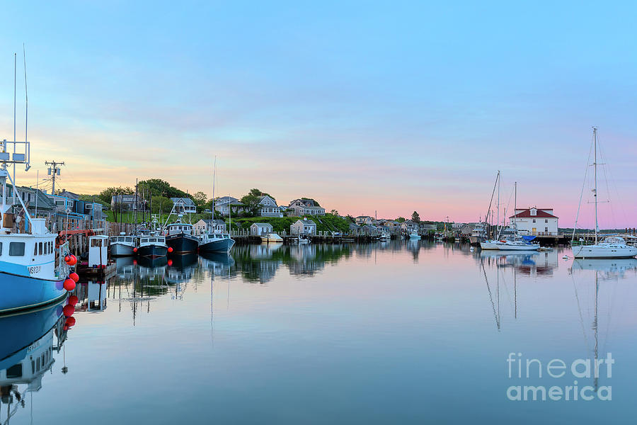 Tranquil Seaside Sunset Photograph - Menemsha Basin Morning Twilight V by Clarence Holmes