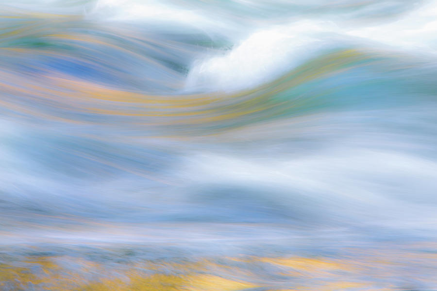 Dynamic Ocean Waves Photograph - Merced River Reflections 19 by Larry Marshall