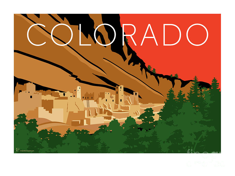 Mesa Verde Orange Digital Art by Sam Brennan