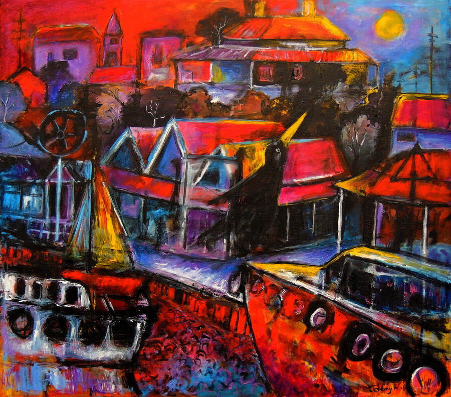 Mesmerised by the moon Painting by Jeremy Holton