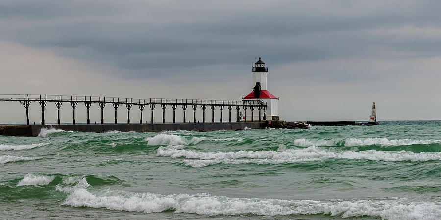 Michigan City East Pier Light Photograph by Steve LItalien