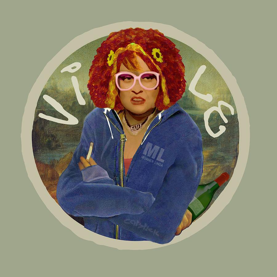 Moaner Linda - aka The Auburn Jerry Hall - Gawjuss and Vile Digital Art by BFA Prints