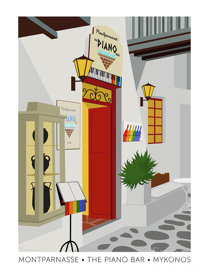 Montparnasse The Piano Bar Digital Art by Sam Brennan