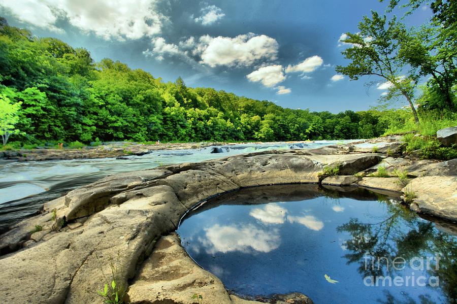 Serene River Reflection Photograph - Natural Swimming Pool by Adam Jewell