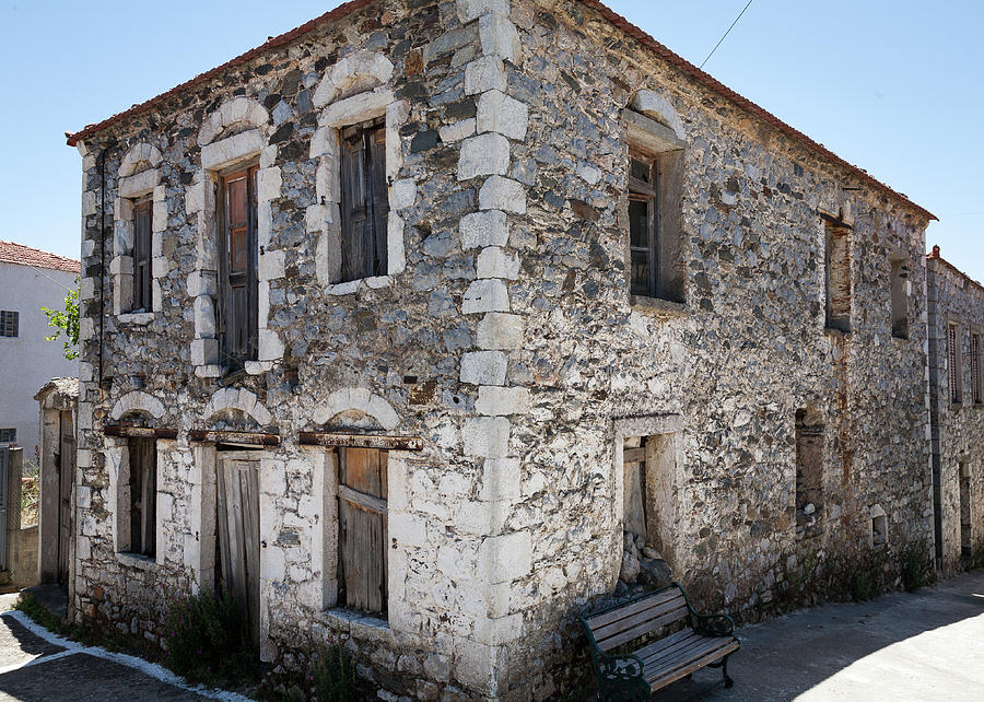 Old deserted village house in Greece Photograph by Al Poullis