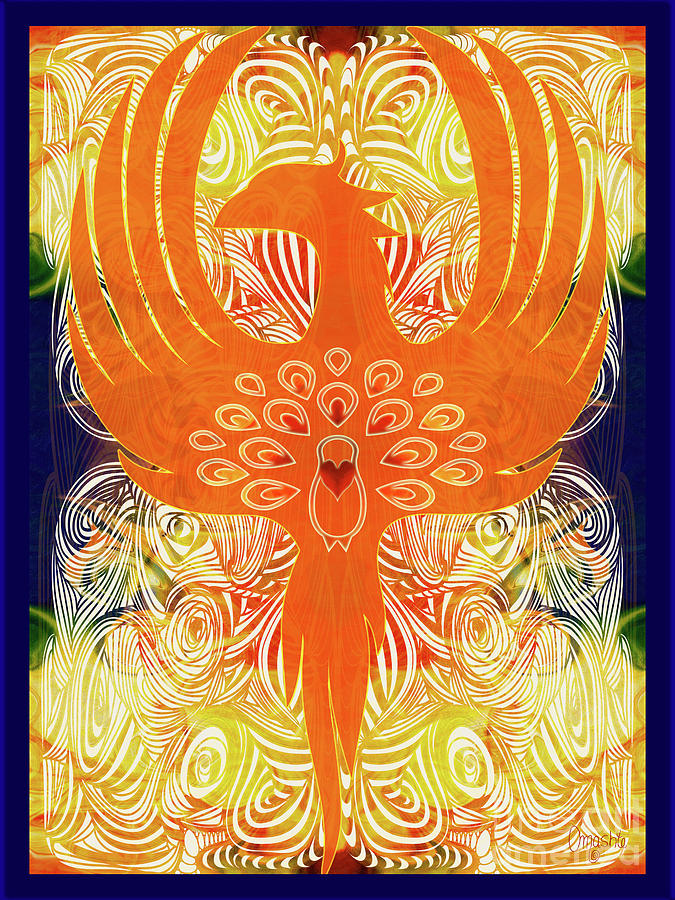 Phonix Rising Abstract Healing Art by Omashte Digital Art by Omaste Witkowski