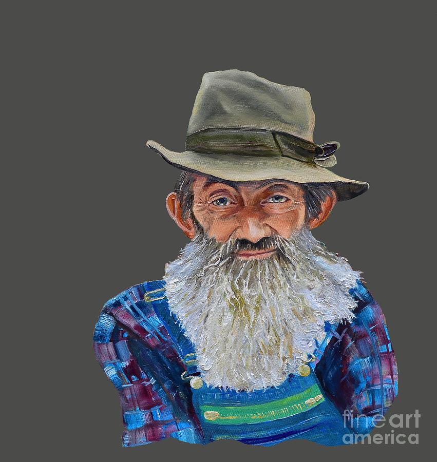 Popcorn Sutton Rocket Fuel- Transparent for T-Shirt Painting by Jan Dappen