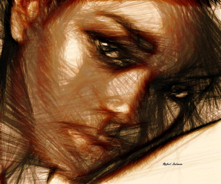 Portrait of Innocence Mixed Media by Rafael Salazar