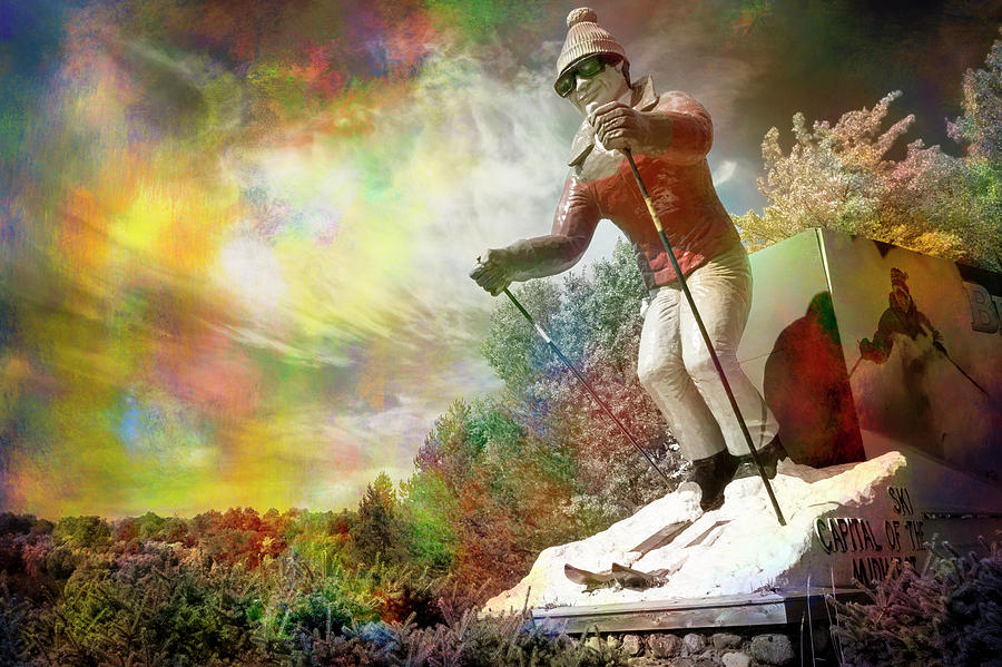 Psychedelic Skier Photograph by Mary Lee Dereske