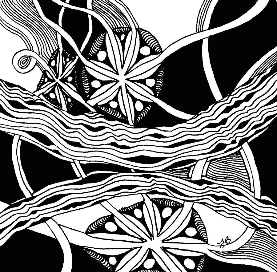 Rocks and Twigs Drawing by Jan Steinle