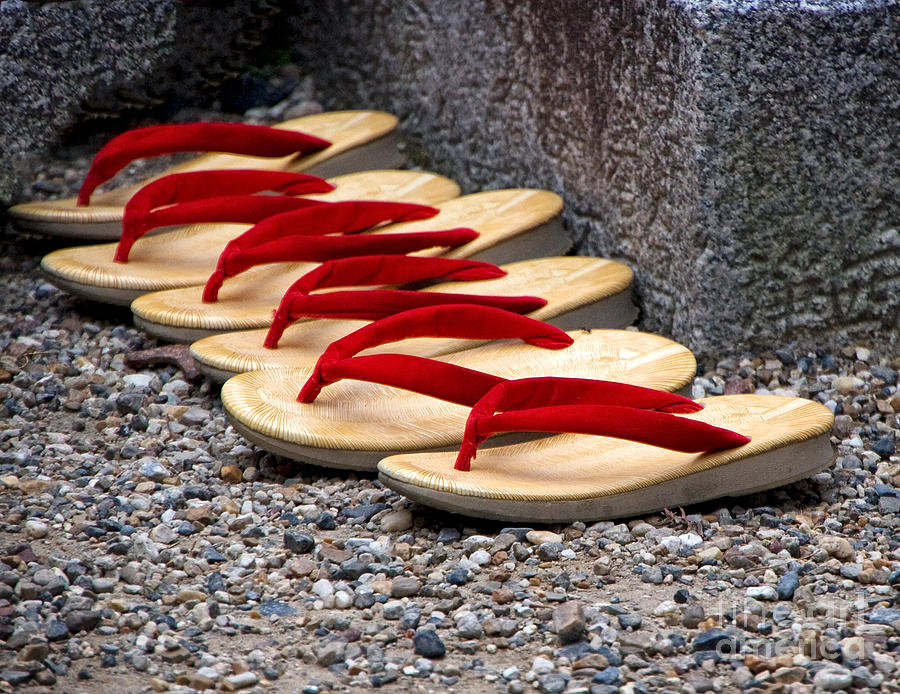 Sandals - Kyoto Japan Photograph by Waterdancer 