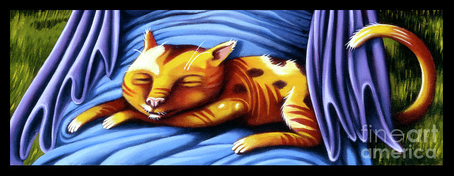 Sleeping Kitty Painting by Valerie White