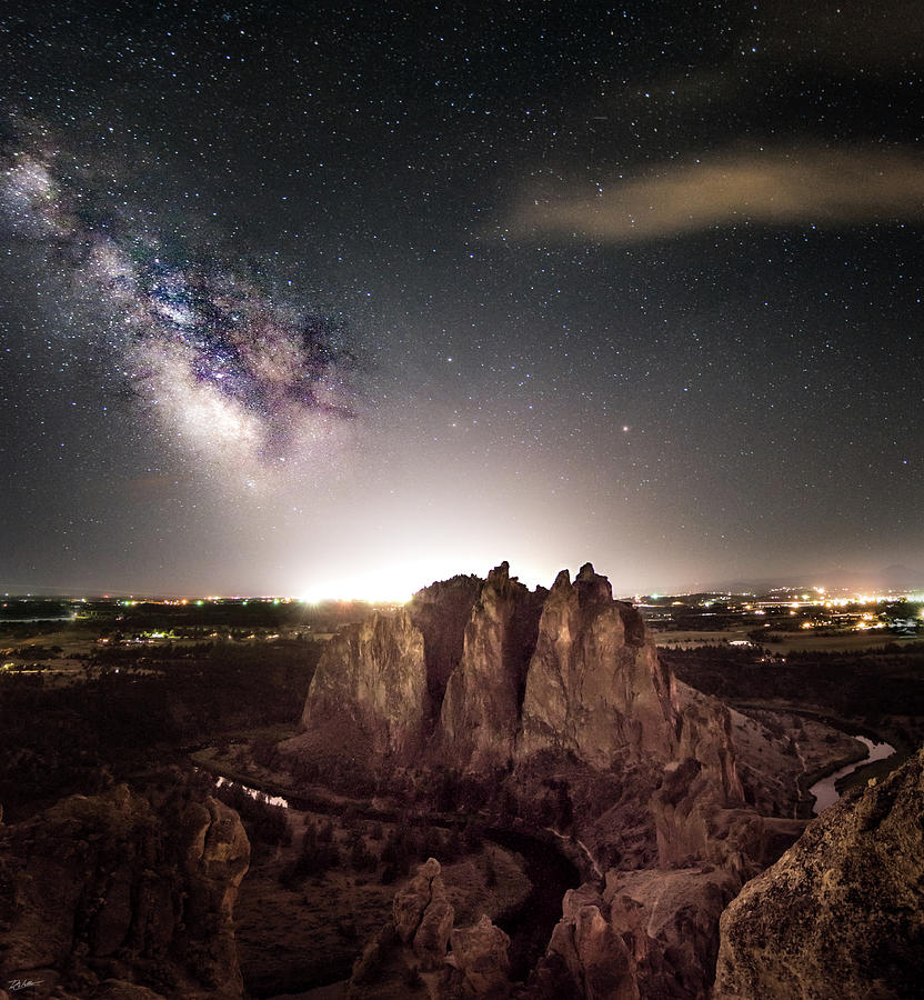 Smith Rock Milky Way Photograph by Russell Wells