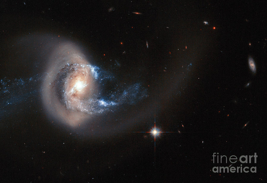 Spiral Galaxy Ngc 7714 by Science Source