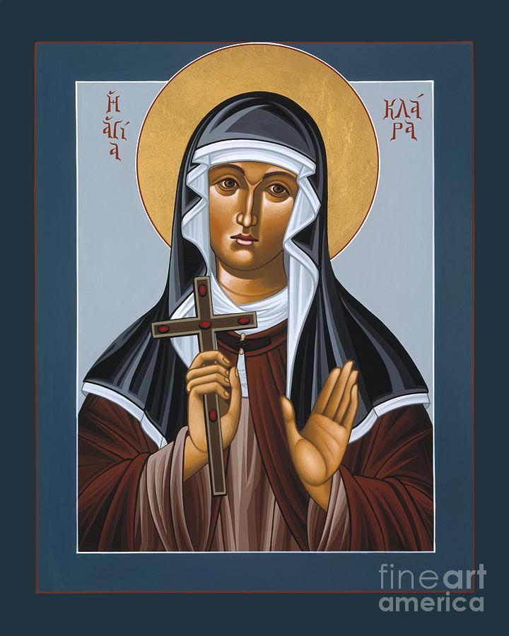 St Clare with the Jeweled Cross Painting by William Hart McNichols