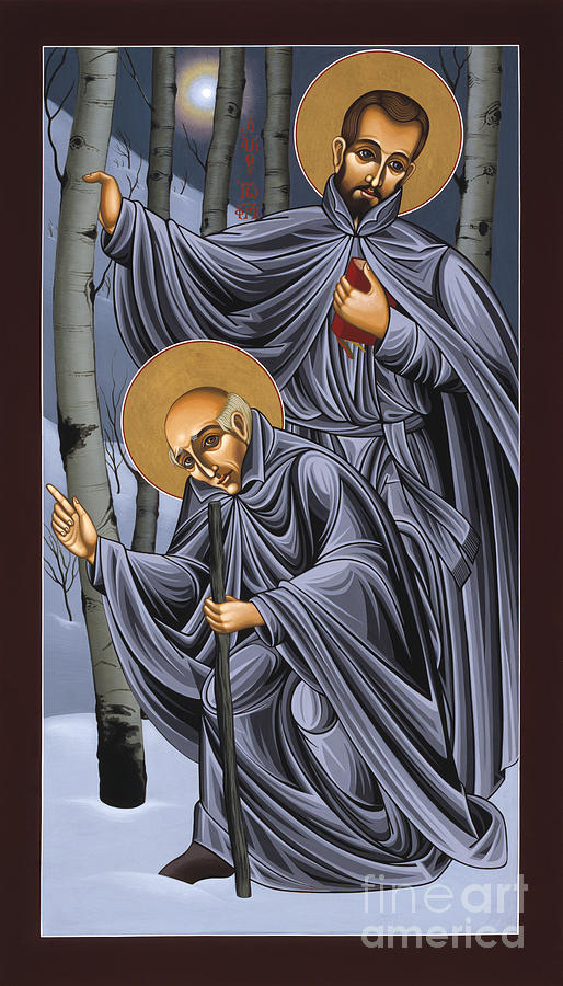 St John Francis Regis and Brother Bideau Painting - St John Francis Regis and Brother Bideau 054 by William Hart McNichols
