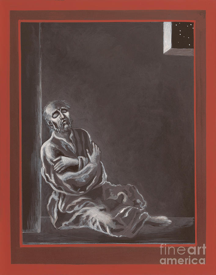 St John of the Cross Contemplation Painting - St John of the Cross in the Dark Night of the Soul 290 by William Hart McNichols
