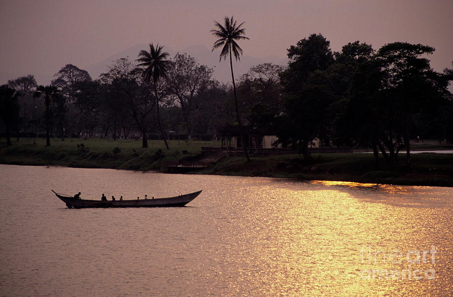 Serene River Sunset Photograph - Sunset over the Perfume River by Sami Sarkis Photography