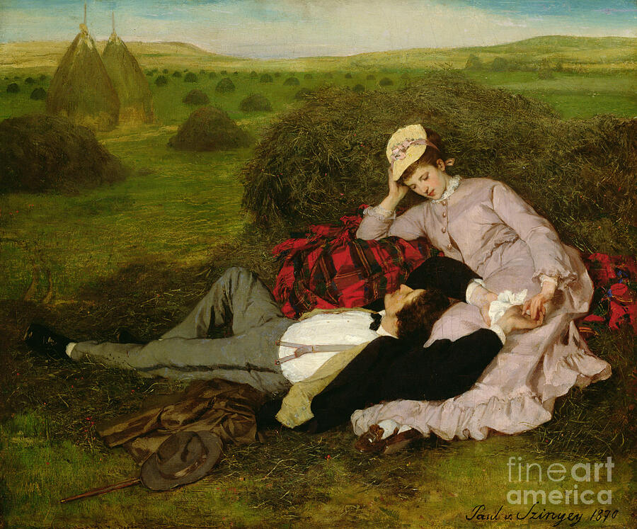 The Lovers, 1870 by Pal Szinyei Merse by Pal Szinyei Merse