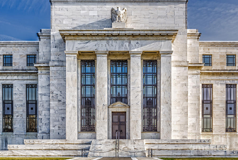 Federal Reserve Building Facade Photograph - The United States Federal Reserve by Susan Candelario
