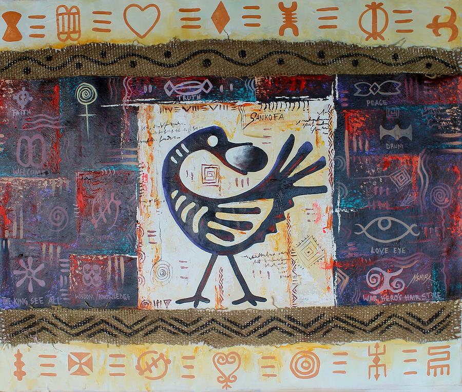 True African Symbols Painting by Daniel Akortia