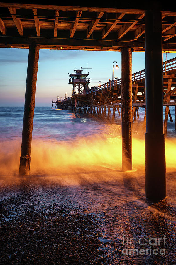 Under San Clemente Pier California Photo Photograph by Paul Velgos