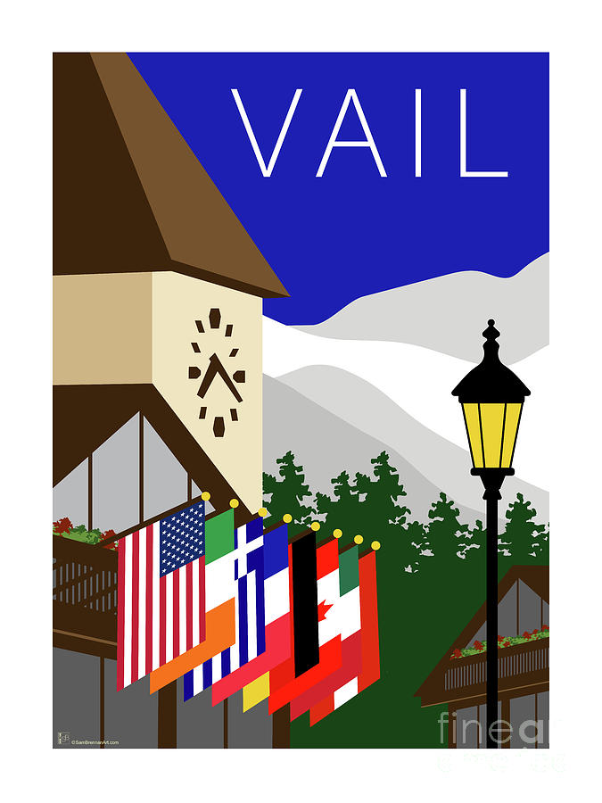 Vail Blue Digital Art by Sam Brennan