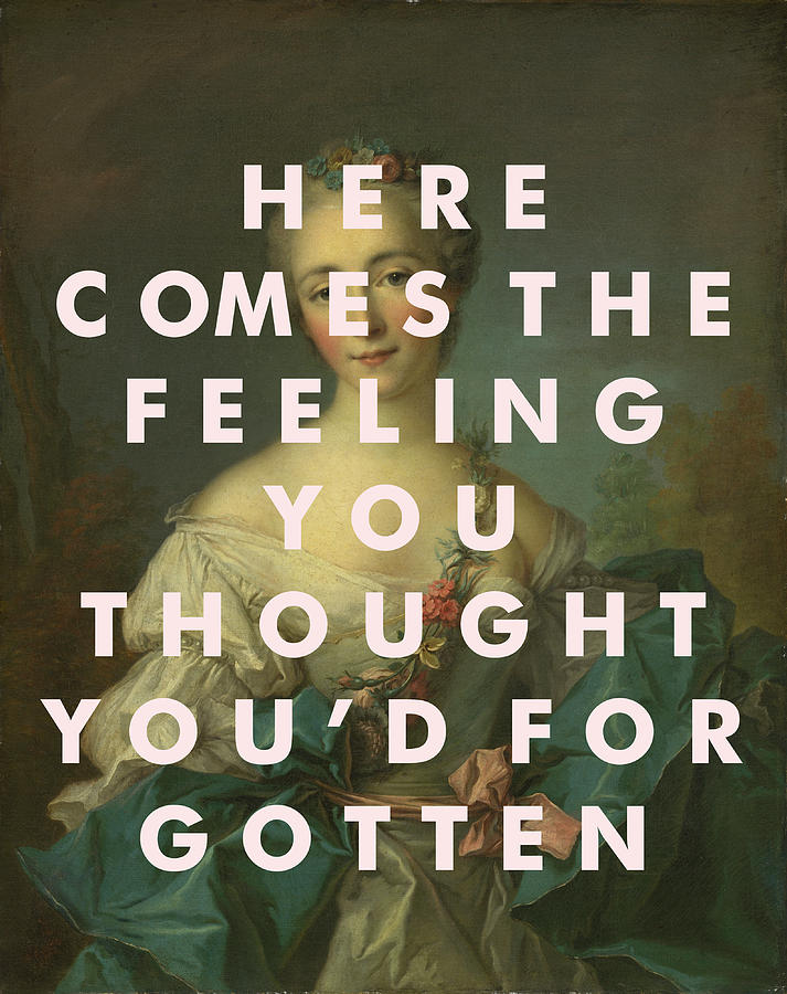 Bold Text Over Classic Portrait Digital Art - Vampire Weekend Lyrics Print by Georgia Clare