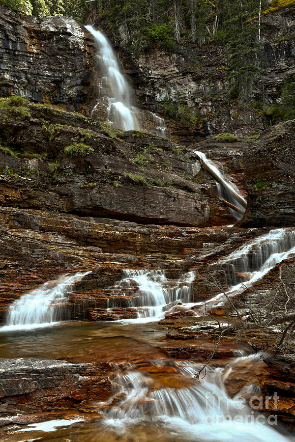 Virginia Falls Red Rocks Photograph by Adam Jewell