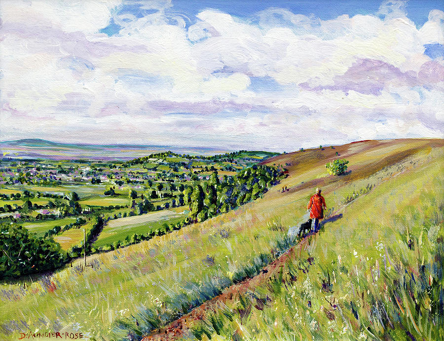 Walking On The Cotswold Way At Selsey Painting by Seeables Visual Arts